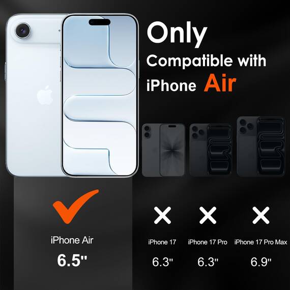 ivoler 3+3 Stück Panzer Schutz Glas für iPhone Air/iPhone 17 Air, Mit 3 Stück Kameraschutz und Positionierhilfe, 9H Härte, HD Klar, Anti-Kratz, Anti-Bläschen, Ultra-klar, Ultrabeständig