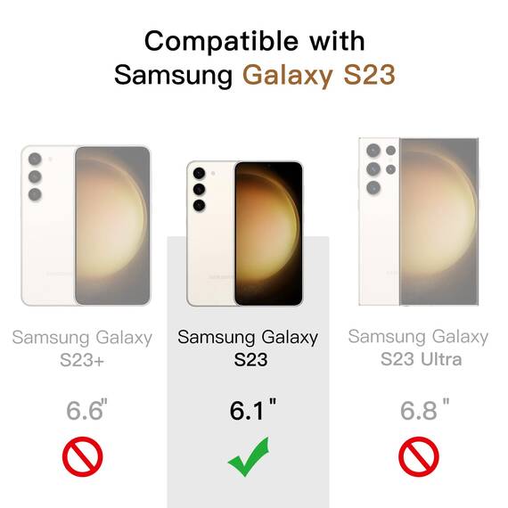 JETech Schutzfolie für Samsung Galaxy S23 5G 6,1 Zoll, Panzer Schutz Glas Folie Displayschutz, Fingerabdruck-ID-Kompatibel, HD Klar, 3 Stück