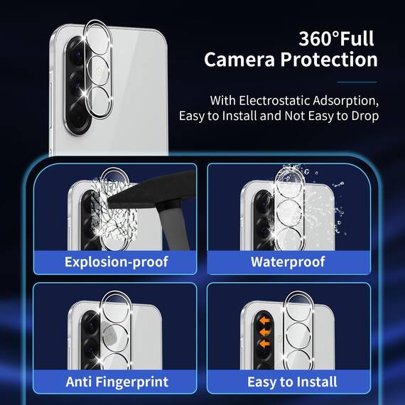 Wayneer Schutzfolie für Samsung Galaxy A56 5G für Panzerglas mit Rahmen Positionierhilfe, 3 Stück Panzer Schutz Glas & 3 Stück Kameraschutz, Anti-Kratzen Folie 9H Härte HD Folie