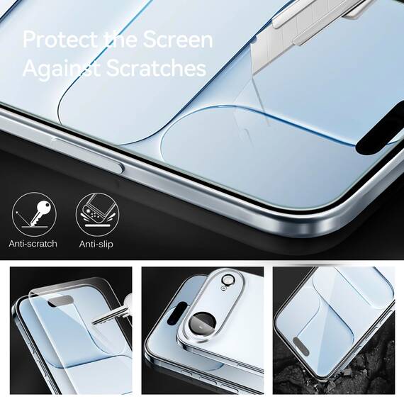 ivoler 3+3 Stück Panzer Schutz Glas für iPhone Air/iPhone 17 Air, Mit 3 Stück Kameraschutz und Positionierhilfe, 9H Härte, HD Klar, Anti-Kratz, Anti-Bläschen, Ultra-klar, Ultrabeständig