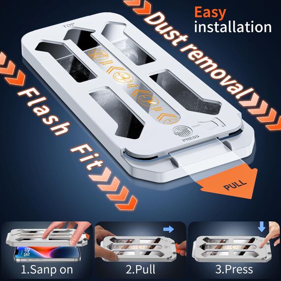 Tentoki Sichtschutz für Panzerglas iPhone 13/13 Pro/14/16e 6,1 Zoll, kompatibel mit Face ID, 25° Anti-Spionage Premium 9H Schutzglas Glas [Ultra-Privatsphäre] [Auto Dust-Elimination] [HD klar] 2 Stück
