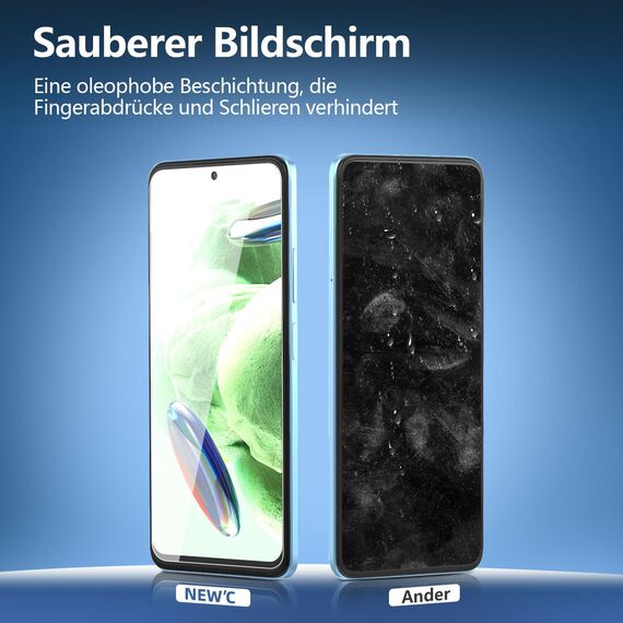 NEW'C 3 Stück für Xiaomi Redmi Note 12 5G /4G für Panzerglas, Frei von Kratzern, 9H Härte, HD Displayschutzfolie, 0.33mm Ultra-klar, Ultrabeständig