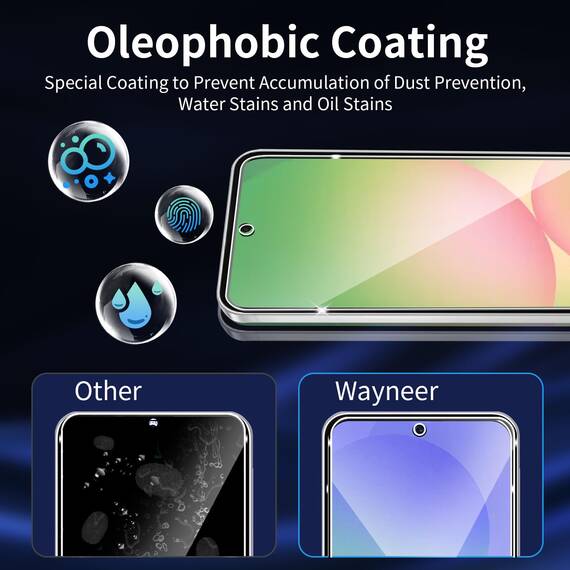 Wayneer Schutzfolie für Samsung Galaxy A56 5G für Panzerglas mit Rahmen Positionierhilfe, 3 Stück Panzer Schutz Glas & 3 Stück Kameraschutz, Anti-Kratzen Folie 9H Härte HD Folie
