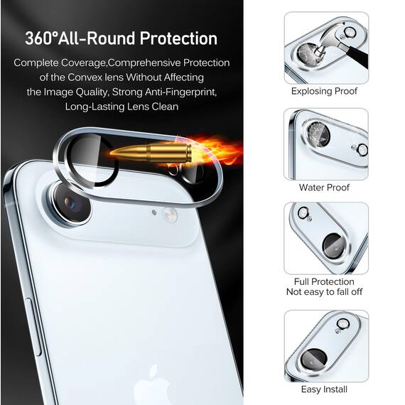 ivoler 3+3 Stück Panzer Schutz Glas für iPhone Air/iPhone 17 Air, Mit 3 Stück Kameraschutz und Positionierhilfe, 9H Härte, HD Klar, Anti-Kratz, Anti-Bläschen, Ultra-klar, Ultrabeständig