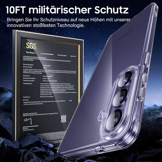 UniqueMe für Samsung Galaxy S26 Hülle - Handyhülle für Samsung Galaxy S26 Case, Rundumschutz Hülle Set Schutzhülle Cover, 1 Handyhülle & 2 Schutzfolie - Transparent