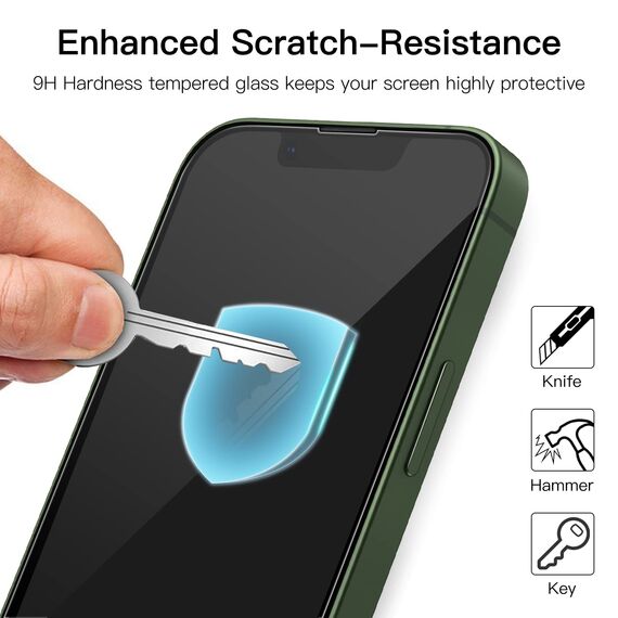 JETech Full Screen Schutzfolie für iPhone 13 mini 5,4 Zoll, Schwarzer Rand Panzer Schutz Glas Folie Displayschutz mit Einfaches Installationswerkzeug, HD Klar, 3 Stück