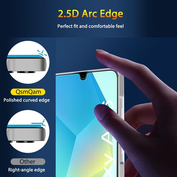 QsmQam 3 Stück Panzer Schutz Glas für Samsung Galaxy A16 4G/5G und 3 Stück Kameraschutz, 9H Härte Panzer folie Schutzfolie, HD Displayschutz Folie, Anti-Kratzer, Bläschenfrei
