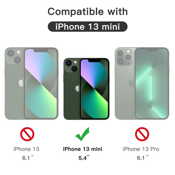 JETech Full Screen Schutzfolie für iPhone 13 mini 5,4 Zoll, Schwarzer Rand Panzer Schutz Glas Folie Displayschutz mit Einfaches Installationswerkzeug, HD Klar, 3 Stück