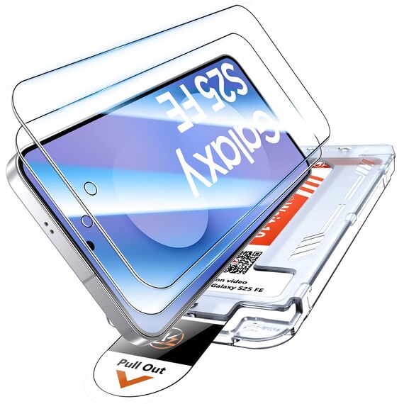 LK für Samsung Galaxy S25 FE Panzer Schutz Glas, [Premium Qualität] Vollständige [Auto-Installation] Abdeckung Schutzfolie, 0 Staub & Blasen, Kratzfest, HD & Anti-Fingerabdruck, 2 Stück