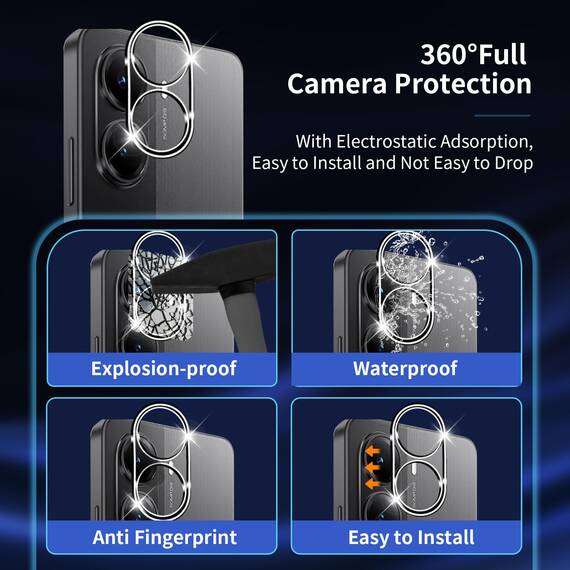Wayneer Schutzfolie für Xiaomi POCO X7 Pro 5G für Panzerglas mit Rahmen Positionierhilfe, 3 Stück Panzer Schutz Glas Mit 3 Stück Kamera Folie, Anti-Kratzen Folie 9H Härte HD Schutzglas