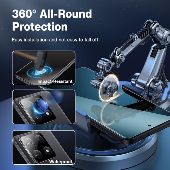 LK Schutzfolie für Xiaomi 14T Pro Panzer Schutz Glas, 9H Härte Schutzglas, 0.30mm Ultra Klar Displayfolie, Blasenfreie Fingerabdruck-ID Unterstützen, 3 Kameraschutz und 3 Folie mit Einbaurahmen