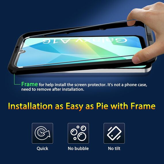 QsmQam 3 Stück Panzer Schutz Glas für Samsung Galaxy A16 4G/5G und 3 Stück Kameraschutz, 9H Härte Panzer folie Schutzfolie, HD Displayschutz Folie, Anti-Kratzer, Bläschenfrei