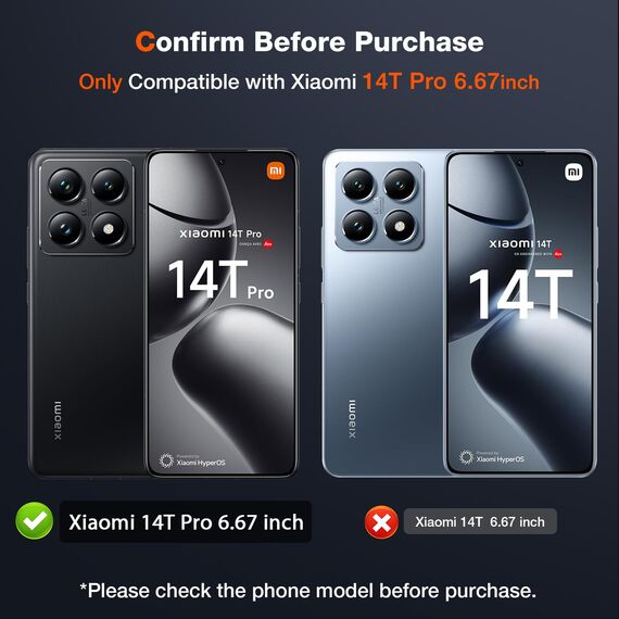 LK Schutzfolie für Xiaomi 14T Pro Panzer Schutz Glas, 9H Härte Schutzglas, 0.30mm Ultra Klar Displayfolie, Blasenfreie Fingerabdruck-ID Unterstützen, 3 Kameraschutz und 3 Folie mit Einbaurahmen
