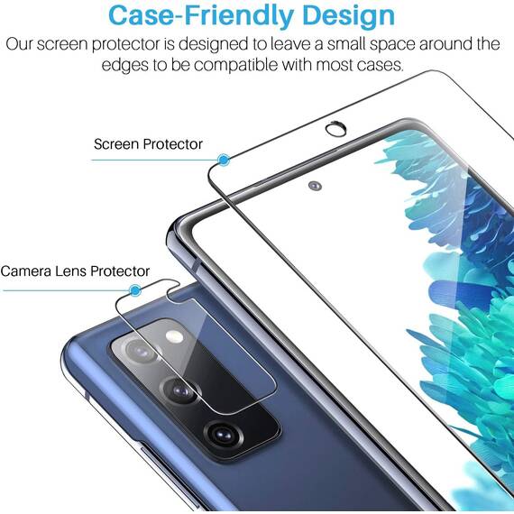LK 6 Stück Schutzfolie Kompatibel mit Samsung Galaxy S20 FE Panzerglasfolie, 3 Schutzfolie und 3 Stück Kamera Displayschutzfolie, 9H Härte, HD Klar Glas Displayschutz, Kratzen