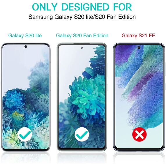 LK 3 Stück Schutzfolie Kompatibel mit Samsung Galaxy S20 FE 4G/5G Folie, Ultra-Klar HD Displayschutzfolie, Kratzen, Blasenfrei, Einfacher Montage mit Rahmen-Installationshilfe, 9H Härte Panzerfolie