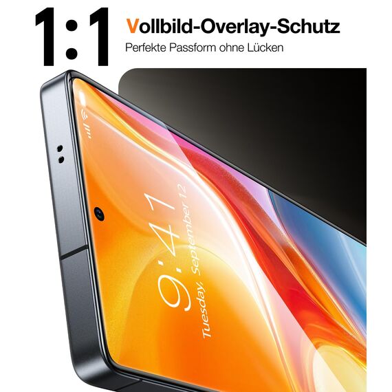 TORRAS für Samsung Galaxy S25 Ultra für Panzerglas [Full Screen] TOP Bruchsicherheit Folie für S25 Ultra Schutzfolie 9H+ Schutzglas [Auto-Installation] Anti-Fingerabdruck, 2 Stück
