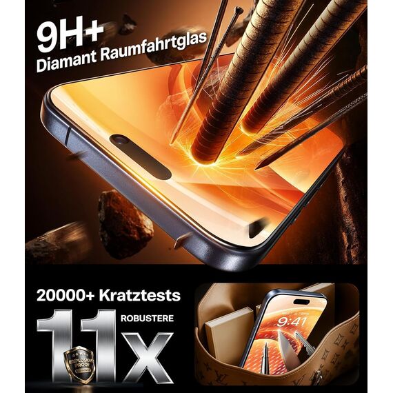 Wayneer Schutzfolie für Samsung Galaxy S26 Plus/S26 + für Panzerglas mit Rahmen Positionierhilfe, 3 Stück Panzer Schutz Glas & 3 Stück Kameraschutz, Anti-Kratzen Folie 9H Härte HD Folie