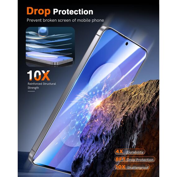 LK für Samsung Galaxy S25 FE Panzer Schutz Glas, [Premium Qualität] Vollständige [Auto-Installation] Abdeckung Schutzfolie, 0 Staub & Blasen, Kratzfest, HD & Anti-Fingerabdruck, 2 Stück