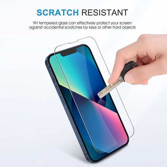 SPARIN Schutzfolie für iPhone 13 6,1 Zoll, 3 Stück Displayschutzfolie und 2 Stück Kameraschutz, 9H Härte Gehärtetes Glas, mit Positionierhilfe