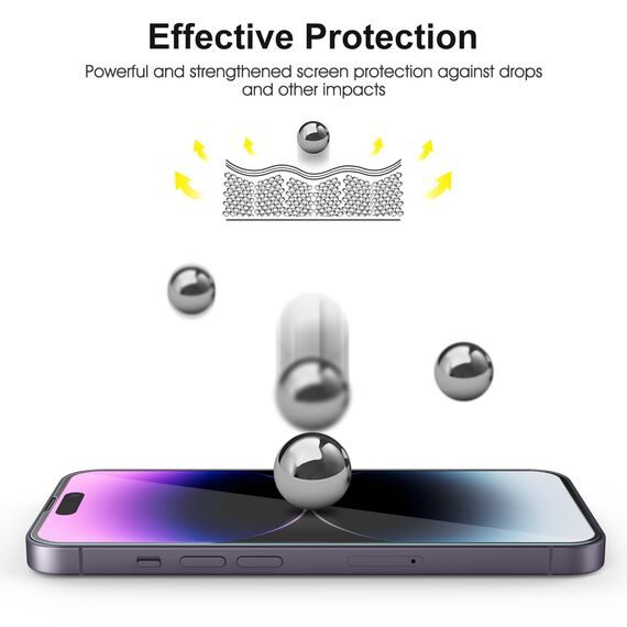 SPARIN Panzer Schutz Glas für iPhone 14 Pro 2022, mit Rahmen-Installationshilfe, 3 Stück Schutzfolie und 2 Stück Kameraschutz für iPhone 14 Pro 6,1 Zoll, 3+2 Stück, 9H Härte Schutzglas Folie