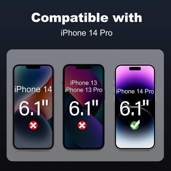 Tentoki sichtschutz für panzerglas iPhone 14 Pro 6,1 Zoll, kompatibel mit Face ID, 25° Anti-Spionage Premium 9H Schutzglas Glas [Ultra-Privatsphäre] [Auto Dust-Elimination] [HD klar] 2 Stück