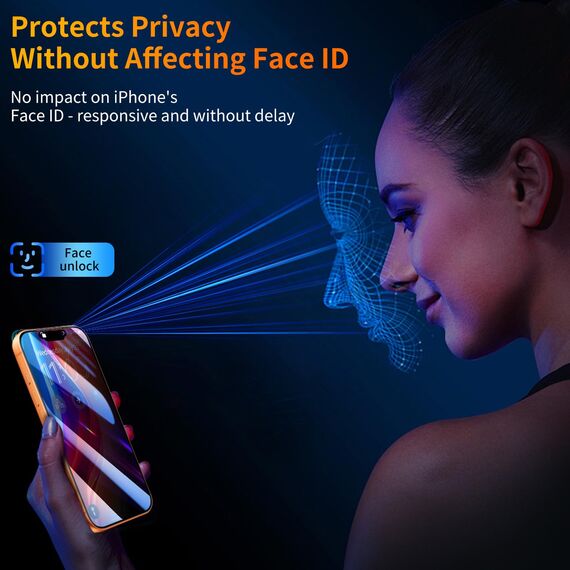 Tentoki sichtschutz für panzerglas für iPhone 17 Pro (6.3 Zoll), kompatibel mit Face ID, Schutzfolie 25° Anti-Spionage Schutz Glas [Auto Dust-Elimination][Blasenfrei] 2 Stück
