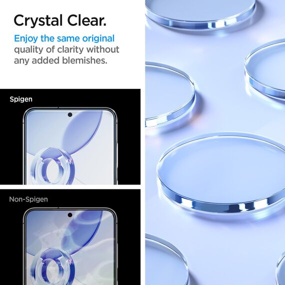 Spigen Glas.tR EZ Fit Schutzfolie kompatibel mit Samsung Galaxy A56 5G, Galaxy S24 FE, 2 Stück, Kratzfest, 9H Härte Folie