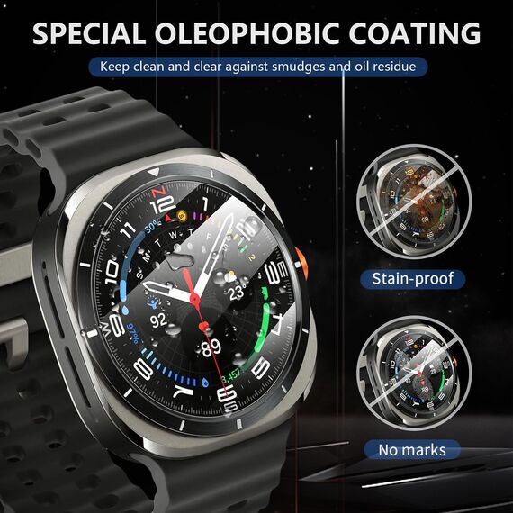 Diruite 4-Stück Schutzfolie für Samsung Galaxy Watch Ultra 47mm(2025/2024) Displayschutzfolie,Anti-Kratzen HD Gehärtetes Glas Schutz Glas Displayschutz