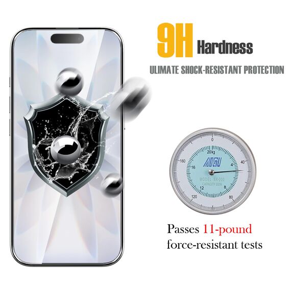 WFTE [2 Stück Schutzfolie für iPhone 17/17 Pro Panzerglas Glasfolie 9H Härte, Anti-Kratzen, Anti-Bläschen Displayschutzfolien Panzer Schutz Glas für iPhone 17/17 Pro