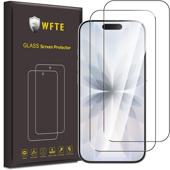 WFTE [2 Stück Schutzfolie für iPhone 17/17 Pro Panzerglas Glasfolie 9H Härte, Anti-Kratzen, Anti-Bläschen Displayschutzfolien Panzer Schutz Glas für iPhone 17/17 Pro
