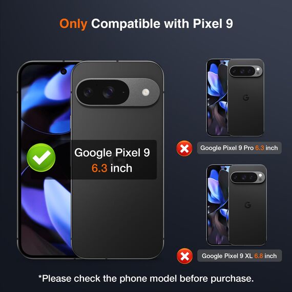 LK 2+2 Panzer Schutz Glas für Google Pixel 9 mit 2 Schutzfolie und 2 Kameraschutz, [9H], Kratzfest, HD-Vollabdeckung Folie, Unterstützt Fingerabdruck-ID, Pixel 9 Displayschuzfolie Screen Protector