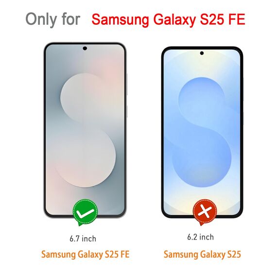 WFTE [2 Stück Schutzfolie für Samsung Galaxy S25 FE Panzerglas Glasfolie 9H Härte, Anti-Kratzen, Anti-Bläschen Displayschutzfolien Panzer Schutz Glas für Samsung S25 FE
