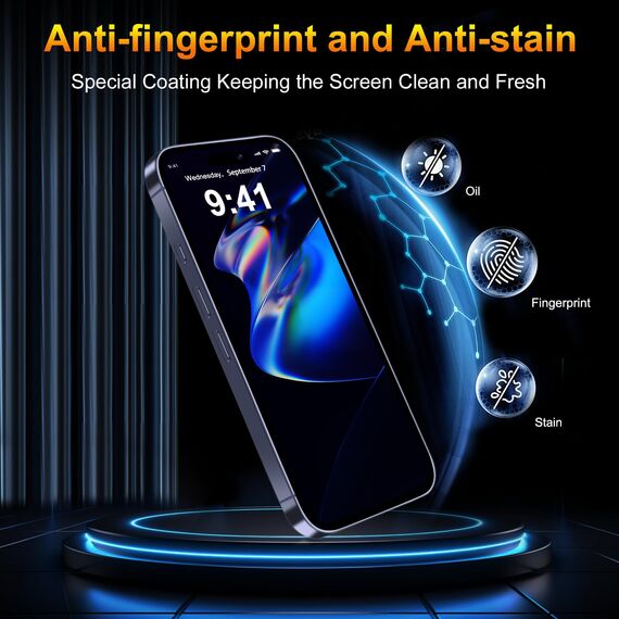 QsmQam für iPhone 17 Pro für Panzerglas 6,3 Zoll [3 Stück] + Kamera Panzer Schutz für Kameraschutz [1 Stück], Militärstandard Bruchsicherer, Ultra Top 9H+ Glas, Mit Hilfsinstallationsgerät