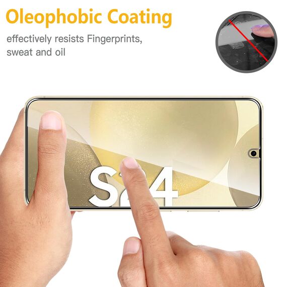 WFTE [2 Stück] Schutzfolie für Samsung Galaxy S24 5G Panzer Schutz Glas Glasfolie 9H Härte, Anti-Kratzen, Anti-Bläschen Displayschutzfolien Panzer Schutz Glas für Samsung S24