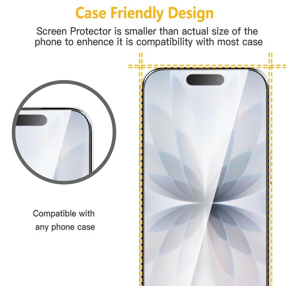 WFTE [2 Stück Schutzfolie für iPhone 17/17 Pro Panzerglas Glasfolie 9H Härte, Anti-Kratzen, Anti-Bläschen Displayschutzfolien Panzer Schutz Glas für iPhone 17/17 Pro