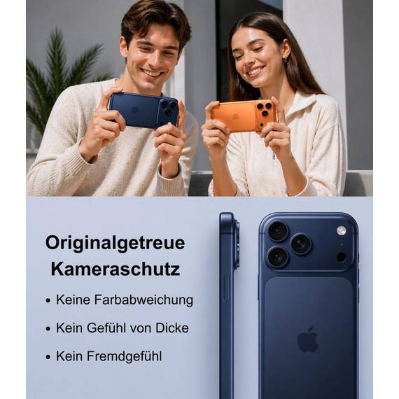 TORRAS für iPhone 17 Pro Max Kameraschutz [Nr.1 Militärtaugliche Bruchsicherheit] Kratzfest & HD-Klare Kamera schutz für iPhone 17 Pro Max,9H+ Härte & Einfache Montage,Blau