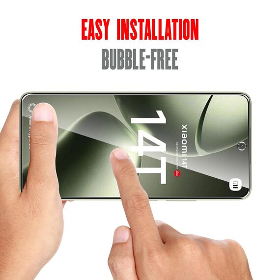 WFTE [2 Stück Schutzfolie für Xiaomi 14T/14T Pro Panzerglas folie 9H Härte, Anti-Kratzen, Anti-Bläschen Displayschutzfolien Schutz Glas für Xiaomi Mi 14T/14T Pro 5G