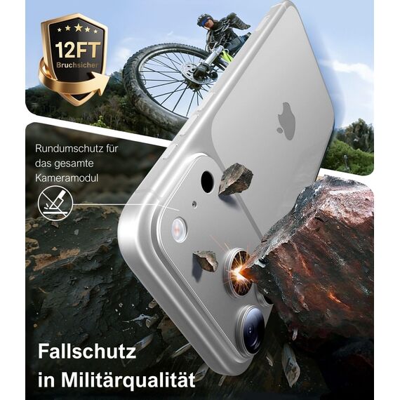 TORRAS für iPhone 17 Pro Kameraschutz [Nr.1 Militärtaugliche Bruchsicherheit] Kratzfest & HD-Klare Kamera schutz für iPhone 17 Pro,9H+ Härte & Einfache Montage,Silber