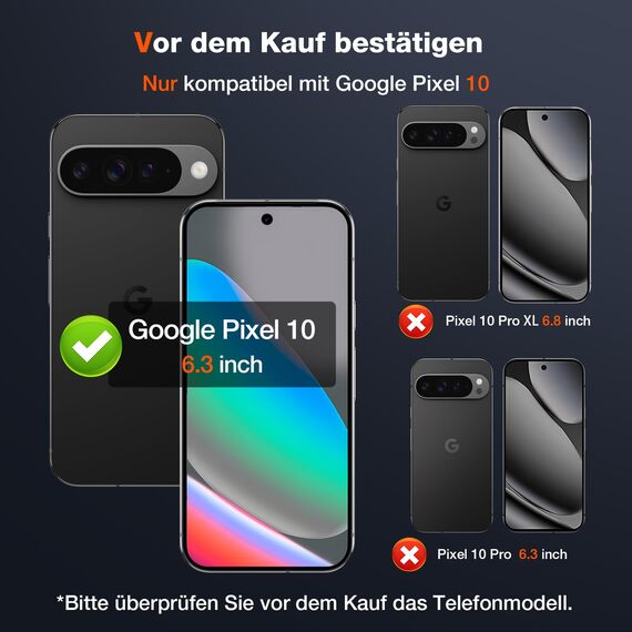 LK 2+2 Schutzfolie für Google Pixel 10 mit 2 Panzerglas und 2 Kameraschutz, 9H Hart HD-Vollabdeckung Folie, Kratzfest, Unterstützt Fingerabdruck-ID Panzerfolie, Pixel 10 Displayschuz Screen Protector