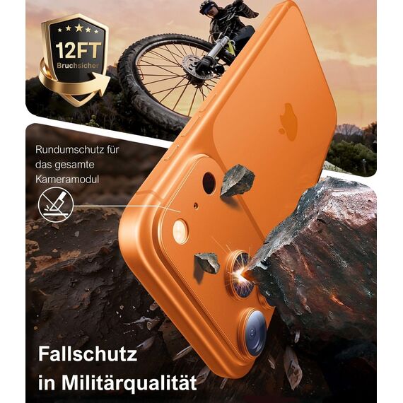 TORRAS für iPhone 17 Pro Kameraschutz [Nr.1 Militärtaugliche Bruchsicherheit] Kratzfest & HD-Klare Kamera schutz für iPhone 17 Pro,9H+ Härte & Einfache Montage,Orange