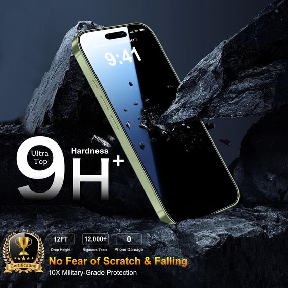 QsmQam für iPhone 17 für Panzerglas 6,3 Zoll [3 Stück] + Kamera Panzer Schutz für Kameraschutz [1 Stück], Militärstandard Bruchsicherer, Ultra Top 9H+ Glas, Mit Hilfsinstallationsgerät