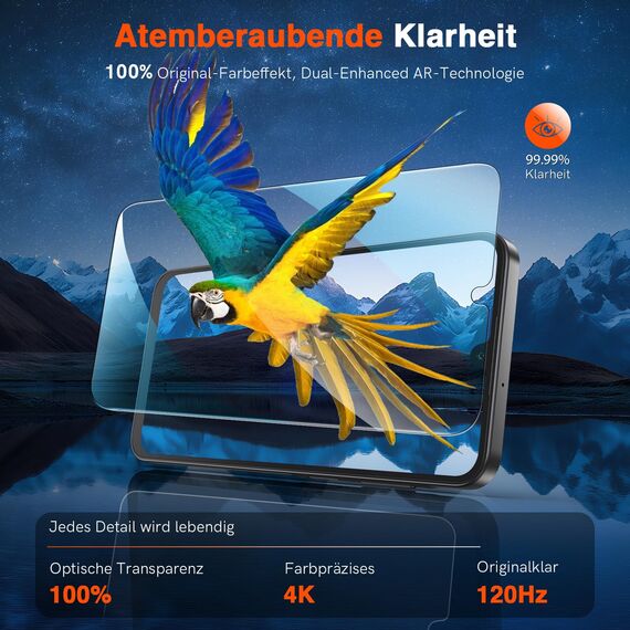 LK 3 Stück Schutzfolie für Samsung Galaxy A16 5G/A26 5G für Panzerglas, 9H Härte Stoßfest Kratzfest Panzerfolie, HD Ultra-klar Displayschutzfolie