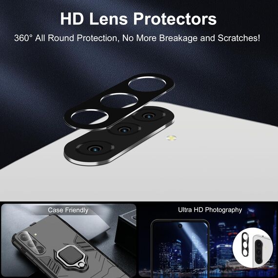 QsmQam 3 Stück Panzer Schutz Glas für Samsung Galaxy A56 5G und 3 Stück Kameraschutz, 9H Härte Schutzfolie, HD Displayschutz Folie, Anti-Kratzer, Bläschenfrei