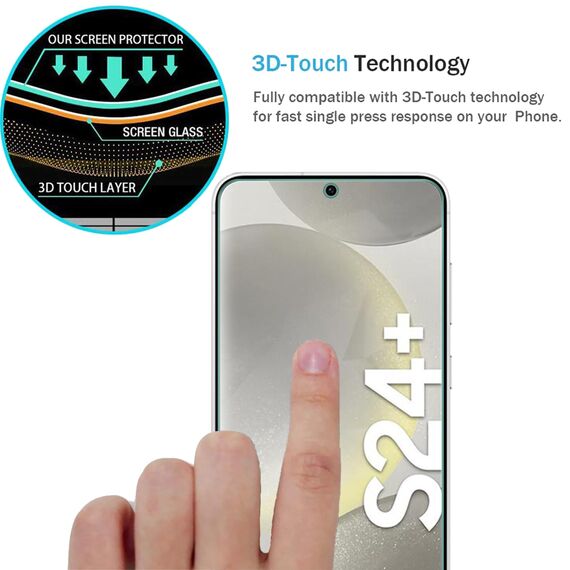 AOKUMA für Samsung Galaxy S24 Plus 5G Panzerglas, 【2 Stücke】 Schutzfolie kompatibel mit Samsung S24 Plus/S24+, Premium Panzerfolie mit 9H Härte, Anti Kratzer schutzglas, Splitterfest,Anti-Bläschen