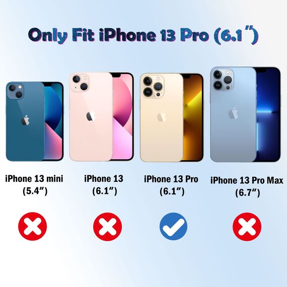 QHOHQ 3 Stück Panzer folie Schutzfolie für iPhone 13 Pro 6.1" mit 3 Stück Kamera Panzer Schutz Glas, 9H Härte, Ultra-HD, Anti-Kratz, Anti-Blasenfrei, Einfach Installieren, Hülle Freundllich