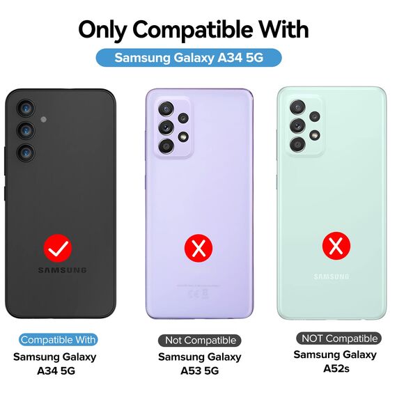 ivoler 3+3 Stück Schutz Glas für Samsung Galaxy A34 5G, 3 Stücke Schutzfolie Mit 3 Stück Kameraschutz und Positionierhilfe, 9H Härte, HD Klar, Anti-Kratz, Anti-Bläschen