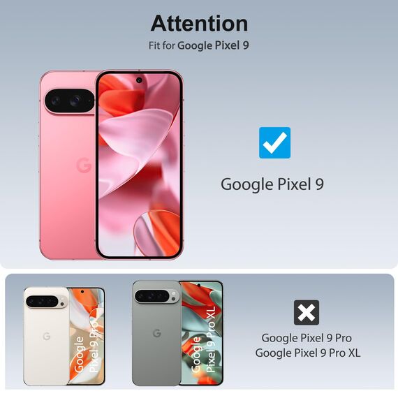 SPARIN Panzer Schutz Glas für Google Pixel 9, 3 Schutzfolie und 2 Kameraschutz mit montagehilfe, 9H Härte, Frei von Kratzern, HD-klar Folie, 3+2 Stück (Packung mit 2)