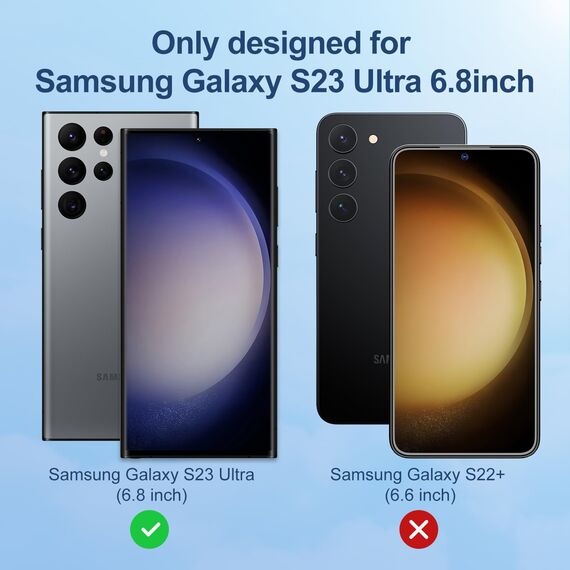 LK Schutzfolie Kompatibel mit Samsung Galaxy S23 Ultra, 3 Stück Schutzfolie[Nicht-Glas],Vollständige 4D-Gewölbte Fingerabdruck-ID Displayfolie, HD Klar