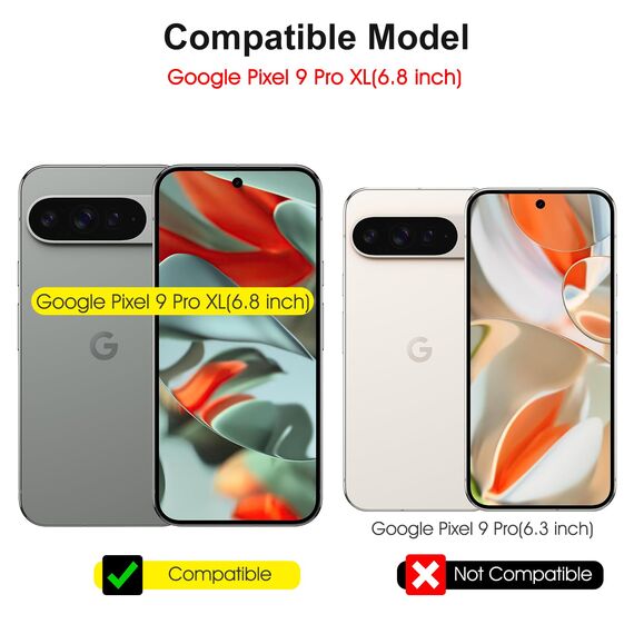 SPARIN Panzer Schutz Glas für Google Pixel 9 Pro XL（6.8”）, 3 Schutzglas und 2 Kamera Schutzfolie, mit Rahmen-Installationshilfe, 9H Härte, Kompatibel mit Fingerabdrucksensor (Packung mit 2)