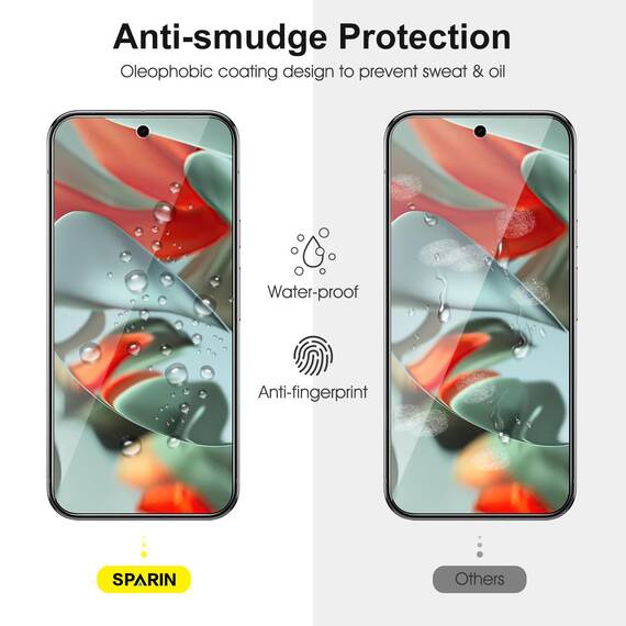 SPARIN Panzer Schutz Glas für Google Pixel 9 Pro XL（6.8”）, 3 Schutzglas und 2 Kamera Schutzfolie, mit Rahmen-Installationshilfe, 9H Härte, Kompatibel mit Fingerabdrucksensor